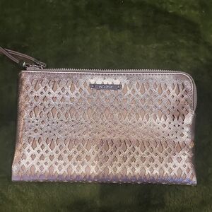 Stella & Dot Gold Laser Cut Wristlet Clutch - Women